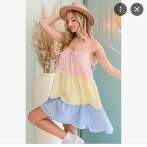 2/$30. Andthewhy textured ruffle dress